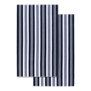 Maui Striped Cotton Oversized Reversible Beach Towel by Blue Nile Mills - 1 of 4