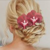 Unique Bargains Women's Phalaenopsis Faux Pearl Duckbill Clip 2 Pcs - 2 of 4