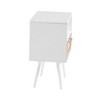 Wooakway 15.75"L 22.05"H 1.81"D 4-Leg Rattan End Table Side Table Nightstand with Drawer for Living Room Bedroom - 4 of 4