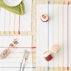 DII Stripe Tassel Placemat Set 4 Piece, White & Rainbow, 13x19" - 2 of 4