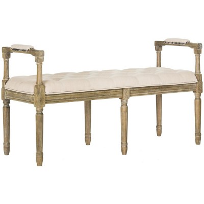 Raiden Rustic Oak Bench  - Safavieh