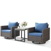 Outdoor Patio Swivel Chair Glider Chair with Removable Cushions for Porch - 3 of 4