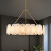CityFurn LED Drum Chandelier Alabaster Pendant Lights - 2 of 4