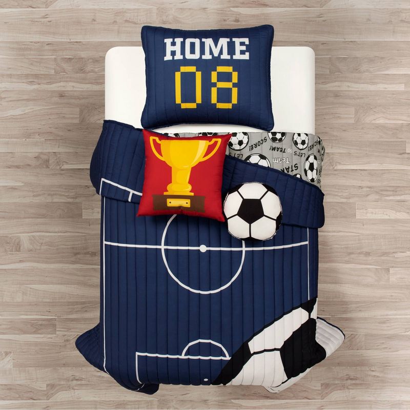 Soccer Game Reversible Oversized Quilt Set - Lush Décor, 1 of 10