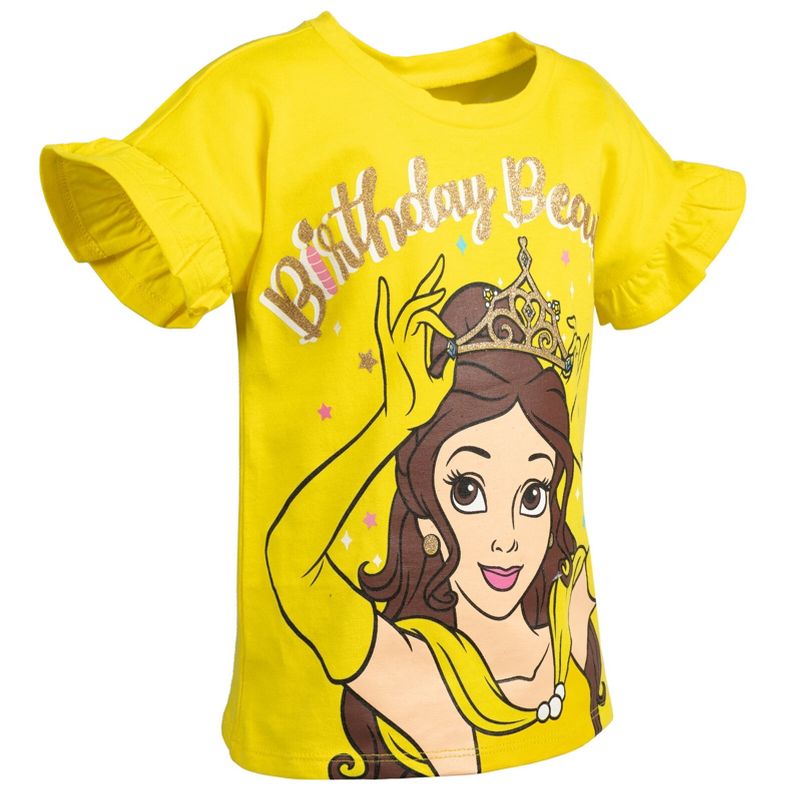 Disney Minnie Mouse Princess The Little Mermaid Moana Lilo & Stitch Frozen Elsa Birthday Girls T-Shirt Toddler to Big Kid, 3 of 9