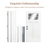 SpassWay 36"W*80"H 6-Lite 2-Panel Exterior Frosted Glass Prehung Front Entry Door Primed Interior Fiberglass Entrance Door - 4 of 4