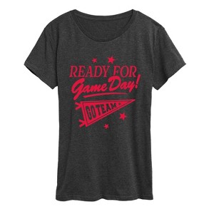 Women's - Instant Message - Ready For Game Day Short Sleeve Graphic T-Shirt - 1 of 4
