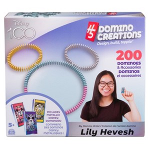 Spin Master Games Disney 100th Anniversary H5 Domino Creations 200 Dominoes & Accessories Domino Artist Lily Hevesh, Disney Gifts Dominoes - 1 of 4
