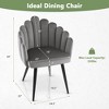 Costway Dining Chair Set of 2 Velvet Upholstered Modern Accent Arm Chairs Living Room - 4 of 4