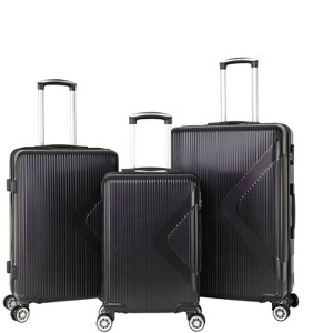 Gulches 3-piece hard shell luggage set, suitable for both long-distance and short distance travel. Equipped with four-wheel rollers - 1 of 4