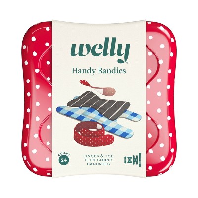 Welly Handy Bandies Finger & Toe Flex Fabric Assorted Bandages - 24ct