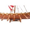 Drakkar Viking Combo – 20" H Wooden Ship Model and Embroidered Hat By Old Modern Handicrafts - 3 of 4