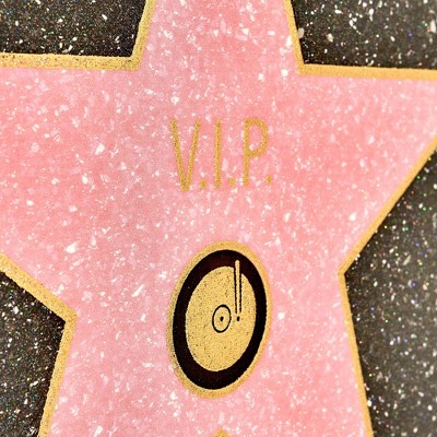 Hollywood Glamour Black and Pink VIP Framed Canvas Wall Art