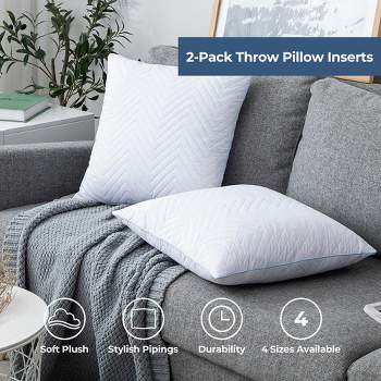 Continental Bedding Throw Pillow Inserts 25% White Goose Down 75% Feather  Pillow Insert 18x18 Inch Pack Of 2 : Target