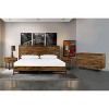 King 4pc Cusco Bedroom Set Antique Acacia - Armen Living: Platform Bed, Horizontal Dresser, 2 Nightstands - 2 of 4