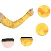 Unique Bargains Basketball Sports Camouflage Cooling Arm Elbow Compression Sleeve Yellow Orange 1 Pair - 4 of 4