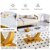 NicBex Modern Minimalist Tempered Glass Coffee Table for Living Room,Irregular Wooden MDF Legs & Stainless Steel Decorative Columns - image 4 of 4