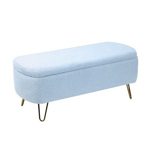 NicBex Storage Ottoman Bench for Bedroom,Modern Storage Bench with Gold Legs,Ottoman for Living Room, Bedroom, Entryway - 1 of 4