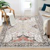 Washable Vintage Floral Print Living Room Rugs, Soft Non Slip Oriental Bedroom Carpet, Large Home Decor Rugs - 3 of 4