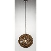 Modern Home Nautical Driftwood Ceiling Pendant Light - 16" Diameter - 2 of 4