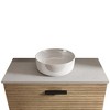 Vynxaria 15.56"x15.56" Square Ceramic Vessel Bathroom Sink Gloss White - 3 of 4