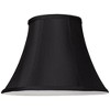 Springcrest Set of 2 Bell Lamp Shades Black Small 6" Top x 12" Bottom x 8.5" High x 9" Slant Spider Replacement Harp and Finial - 4 of 4