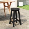 WestinTrends Malibu 24" All Weather Hdpe Outdoor Patio Round Backless Counter Stool - 2 of 4