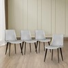 Set of 4 Dining Chairs PU Leather Upholstered Dinner Chairs Armless Chairs Accent Chairs with Padded Seat - Modernluxe - 2 of 4