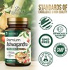 Organic Ashwagandha Capsules 2100mg Supplement w/ Black Pepper Root Powder - 60 Capsules;120 Capsules;180 Capsules - 4 of 4