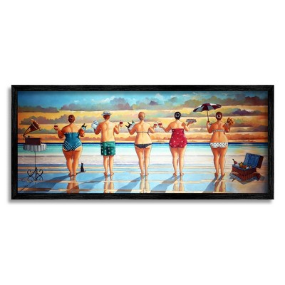 Stupell Industries Beach Friends Coastal Summer Fun Framed Giclee