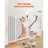 VEVOR Baby Gate, 26-48 Inches Adjustable Width, 36 Inches High Dog Gate, for Child Pet Security, Pressure Mount Kit, Wall Cups, One-Hand Open, White - 3 of 4