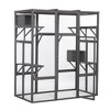 DOMETOUR Large Cat Enclosure with 2 Retreat Condos and 5 Elevated Platforms Gray - 4 of 4