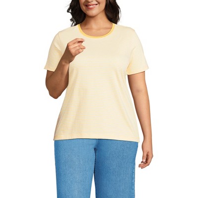 Lands' End Women's Relaxed Supima Cotton Crew Neck T-Shirt