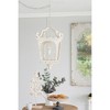 VYNXARIA 4 - Light Distressed White Wood Ceiling Lights, Traditional Street Light Inspired Hanging Chandelier with Adjustable Chain - 3 of 4
