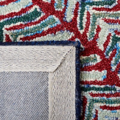 Elegant Ivory Square Hand-Tufted Wool Rug - 5' Dimension