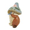 Roman 6.0 Inch Floral Gnome Figurine Mushroom Hat Flowers Gnome Figurines - 3 of 3
