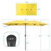 Sonkuki 11x7Ft Double-Sided Patio Umbrella with Large Canopy Outdoor Table Umbrella for Garden, deck and pool - 3 of 4