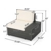GDFStudio Lauren 12 Piece Outdoor Sectional Rattan Wicker Furniture Set with Table and Cushions - 3 of 4