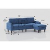 Convertible 3-Seater L-Shaped Sectional Sofa with Footstool, USB & Cup Holder - 4 of 4
