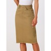 INSPIRE CHIC Women's Casual High Waist Back Slit Short Denim Skirts - 2 of 4