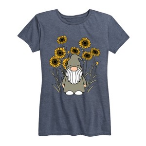 Women's - Instant Message - Sunflower Gnome Short Sleeve Graphic T-Shirt - 1 of 4