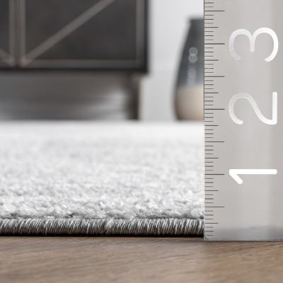 Contemporary Coastal Charm Gray Stripe Synthetic Area Rug, 5' x 8'