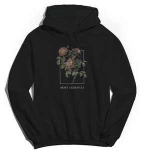 Rerun Island Women's Most Ardently Long Sleeve Oversized Graphic Cotton Sweatshirt Hoodie - 1 of 3
