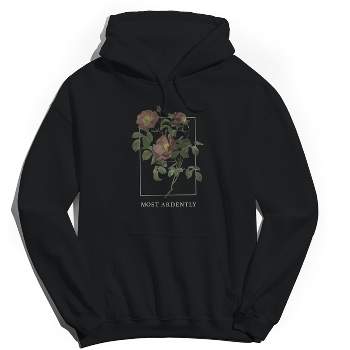 Rerun Island Men's Most Ardently Long Sleeve Graphic Cotton Sweatshirt Hoodie - Black 2X