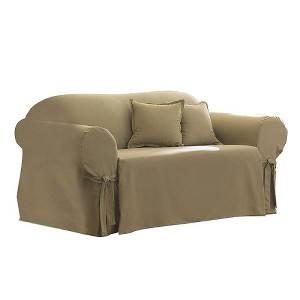 Cotton Duck Sofa Slipcover Linen - Sure Fit