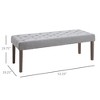 Simple Tufted Upholstered Ottoman Accent Bench with Soft Comfortable Cushion & Fashionable Modern Design - 3 of 4