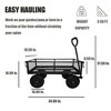 300 lbs Heavy Duty Steel Mesh Garden Cart, Versatile Utility Wagon with Removable Sides and 180° Rotating - 4 of 4