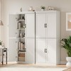 Garvee Pantry Cabinet, 70" Tall Kitchen Storage Cabinets with 4 Doors, Adjustable Shelves, Tall Cupboard for Bathroom, Dining Room - 4 of 4
