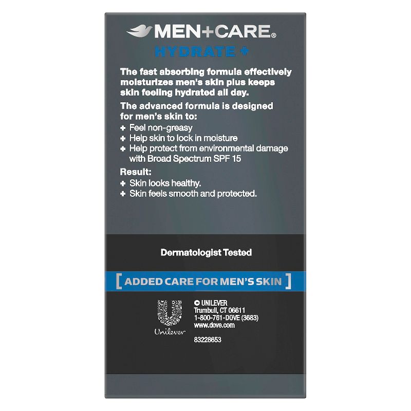 Dove Men+Care Hydrate + SPF 15 Sunscreen Face Lotion - 1.69oz - Trial Size, 6 of 7