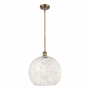 White Mouchette - 1 Light Stem Hung Pendant In Modern Style-16.63 Inches Tall and 13.75 Inches Wide - 1 of 1